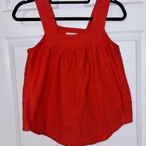 Lucky Brand Textured Orange Tank Top